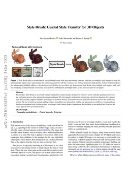 Style Brush: Guided Style Transfer for 3D Objects