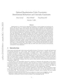 Optimal Regularization Under Uncertainty: Distributional Robustness and Convexity Constraints