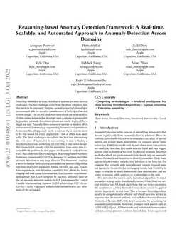Reasoning-based Anomaly Detection Framework: A Real-time, Scalable, and Automated Approach to Anomaly Detection Across Domains