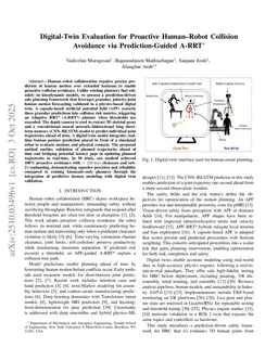 Digital-Twin Evaluation for Proactive Human-Robot Collision Avoidance via Prediction-Guided A-RRT*