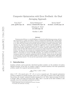 Composite Optimization with Error Feedback: the Dual Averaging Approach