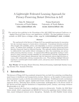 A Lightweight Federated Learning Approach for Privacy-Preserving Botnet Detection in IoT