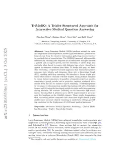 Triplet-Structured Knowledge Integration for Multi-Turn Medical Reasoning
