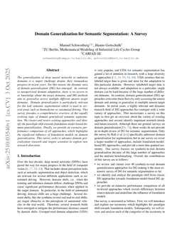 Domain Generalization for Semantic Segmentation: A Survey