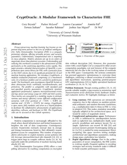 CryptOracle: A Modular Framework to Characterize Fully Homomorphic Encryption