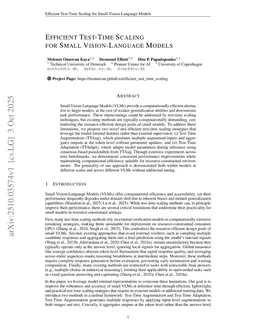 Efficient Test-Time Scaling for Small Vision-Language Models