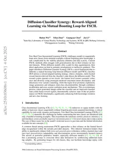 Diffusion-Classifier Synergy: Reward-Aligned Learning via Mutual Boosting Loop for FSCIL