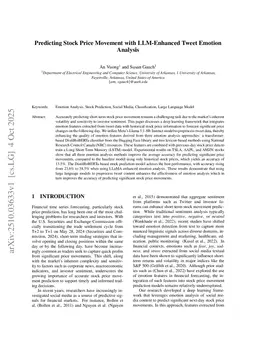 Predicting Stock Price Movement with LLM-Enhanced Tweet Emotion Analysis