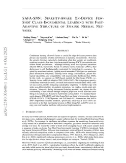 SAFA-SNN: Sparsity-Aware On-Device Few-Shot Class-Incremental Learning with Fast-Adaptive Structure of Spiking Neural Network