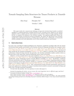 Towards Sampling Data Structures for Tensor Products in Turnstile Streams