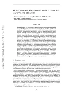 Model-Guided Microstimulation Steers Primate Visual Behavior