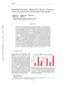 Rainbow Padding: Mitigating Early Termination in Instruction-Tuned Diffusion LLMs