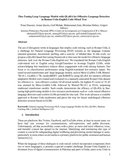 Fine-Tuning Large Language Models with QLoRA for Offensive Language Detection in Roman Urdu-English Code-Mixed Text