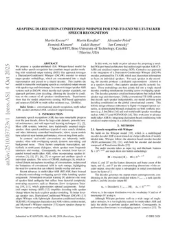 Adapting Diarization-Conditioned Whisper for End-to-End Multi-Talker Speech Recognition