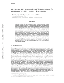 OptAgent: Optimizing Query Rewriting for E-commerce via Multi-Agent Simulation