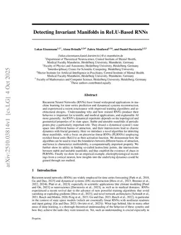 Detecting Invariant Manifolds in ReLU-Based RNNs