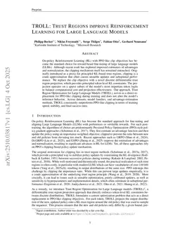 TROLL: Trust Regions improve Reinforcement Learning for Large Language Models