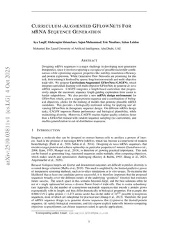 Curriculum-Augmented GFlowNets For mRNA Sequence Generation