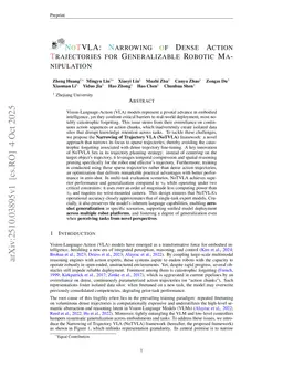 NoTVLA: Narrowing of Dense Action Trajectories for Generalizable Robot Manipulation