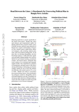 Read Between the Lines: A Benchmark for Uncovering Political Bias in Bangla News Articles