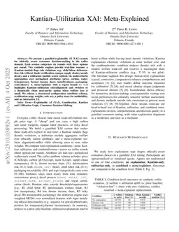 Kantian-Utilitarian XAI: Meta-Explained