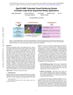 OpenFLAME: Federated Visual Positioning System to Enable Large-Scale Augmented Reality Applications