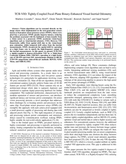 TCB-VIO: Tightly-Coupled Focal-Plane Binary-Enhanced Visual Inertial Odometry