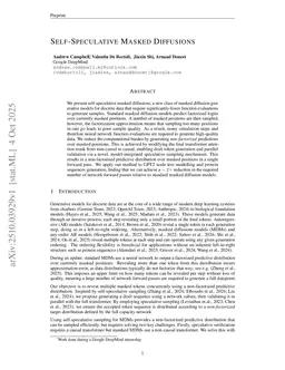 Self-Speculative Masked Diffusions