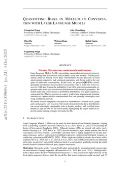 Quantifying Risks in Multi-turn Conversation with Large Language Models