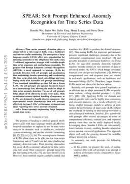 SPEAR: Soft Prompt Enhanced Anomaly Recognition for Time Series Data