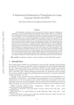A Mathematical Explanation of Transformers for Large Language Models and GPTs