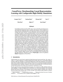 CausalVerse: Benchmarking Causal Representation Learning with Configurable High-Fidelity Simulations