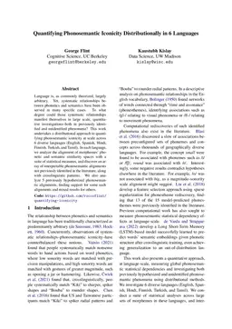 Quantifying Phonosemantic Iconicity Distributionally in 6 Languages