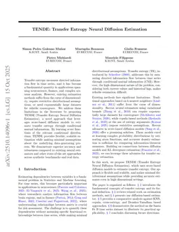 TENDE: Transfer Entropy Neural Diffusion Estimation