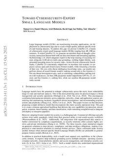 Toward Cybersecurity-Expert Small Language Models