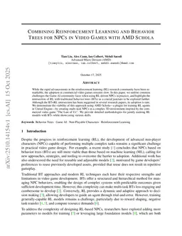 Combining Reinforcement Learning and Behavior Trees for NPCs in Video Games with AMD Schola