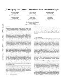 JEDA: Query-Free Clinical Order Search from Ambient Dialogues