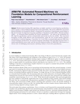 ARM-FM: Automated Reward Machines via Foundation Models for Compositional Reinforcement Learning