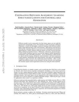 Contrastive Diffusion Alignment: Learning Structured Latents for Controllable Generation