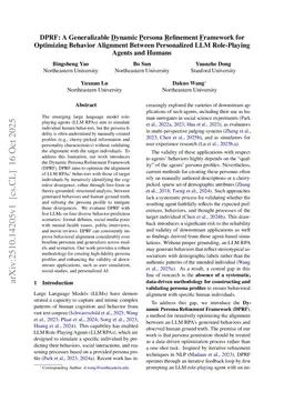 DPRF: A Generalizable Dynamic Persona Refinement Framework for Optimizing Behavior Alignment Between Personalized LLM Role-Playing Agents and Humans