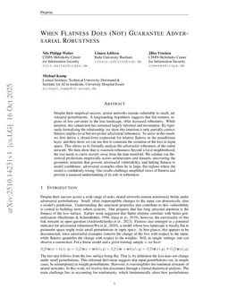 When Flatness Does (Not) Guarantee Adversarial Robustness