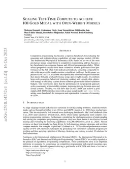 Scaling Test-Time Compute to Achieve IOI Gold Medal with Open-Weight Models