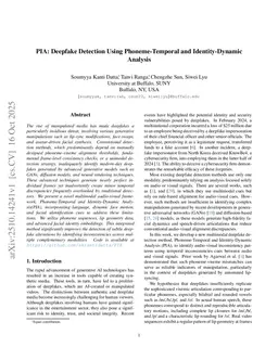 PIA: Deepfake Detection Using Phoneme-Temporal and Identity-Dynamic Analysis