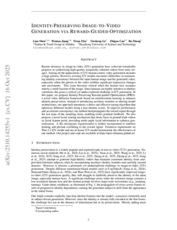 Identity-Preserving Image-to-Video Generation via Reward-Guided Optimization