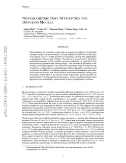 Nonparametric Data Attribution for Diffusion Models