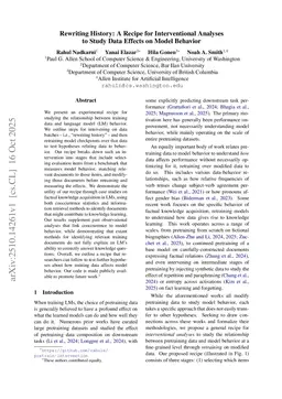Rewriting History: A Recipe for Interventional Analyses to Study Data Effects on Model Behavior