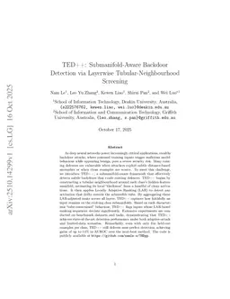 TED++: Submanifold-Aware Backdoor Detection via Layerwise Tubular-Neighbourhood Screening