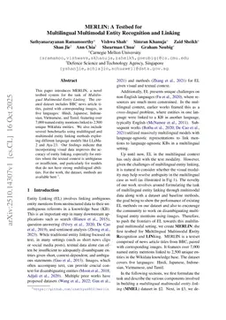 MERLIN: A Testbed for Multilingual Multimodal Entity Recognition and Linking