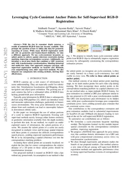 Leveraging Cycle-Consistent Anchor Points for Self-Supervised RGB-D Registration