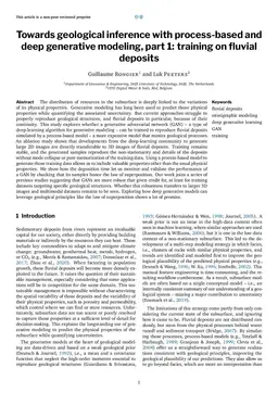Towards geological inference with process-based and deep generative modeling, part 1: training on fluvial deposits